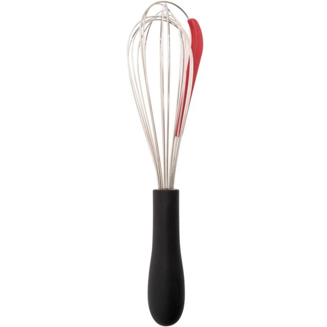 Starfrit Whisk - Whisk - Whisking, Scraping - Dishwasher Safe - Stainless Steel, Silicone - Black, Red (Min Order Qty 5) MPN:092960-006-0000