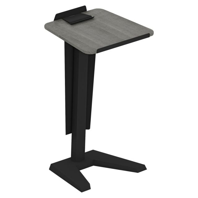 Lorell Impromptu Lectern With Modesty Panel, 45inH, Weathered Charcoal LLR59649