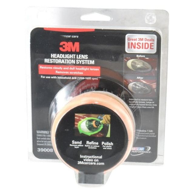 3 Piece Automotive Headlight Lens Restoration System Kit MPN:7000045522