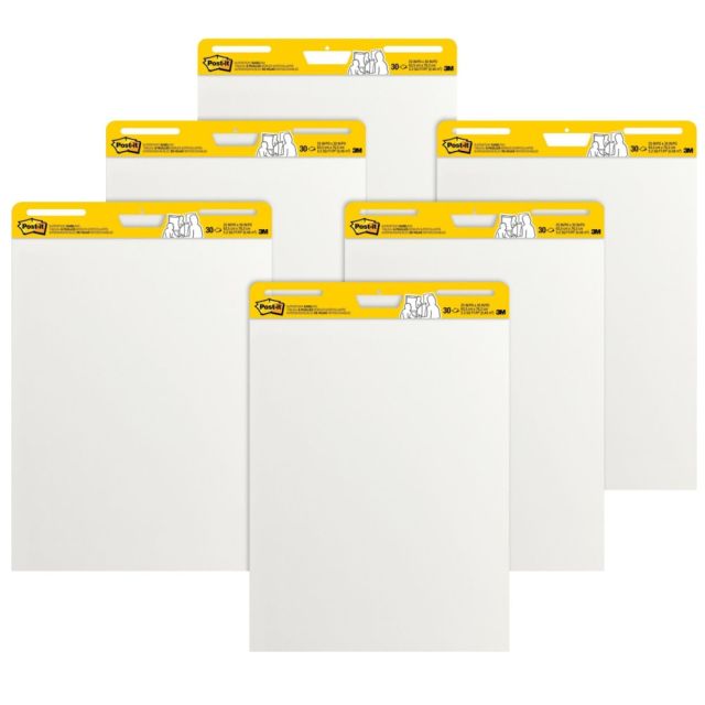 Post-it Super Sticky Easel Pads, 25in x 30in, White, Pack Of 6 Pads MPN:559VAD6PK