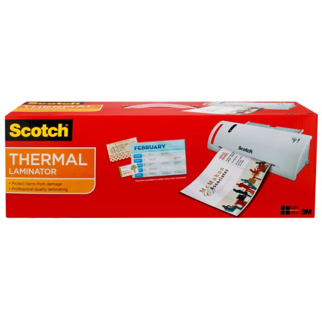 Scotch TL902VP Thermal Laminator Combo Pack, 9in Width, 5 mil Thickness, 1 Thermal Laminator, 20 Letter Size Laminating Pouches MPN:TL902VP