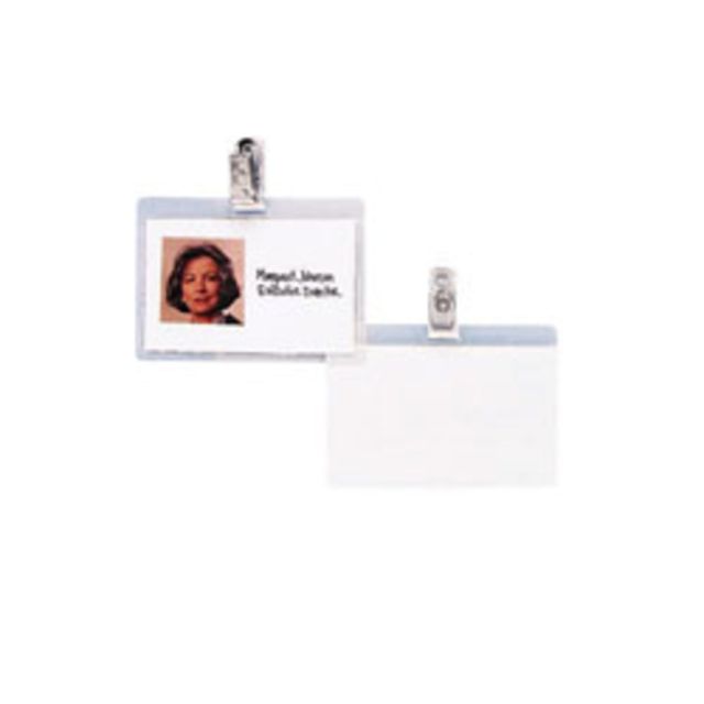 3M Scotch Self-Laminating Pouches, For Clip Style ID Badges, 4 1/16in x 2 5/16in, Box Of 25 (Min Order Qty 3) MPN:LS852G