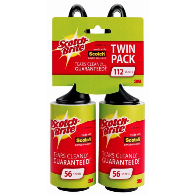 Scotch-Brite Everyday Clean Lint Roller, 4.0 in x 35.2 ft, 70 Sheets Per Roll, Pack Of 2 Rolls, 836RS-70TP (Min Order Qty 8) MPN:836R-56TPP