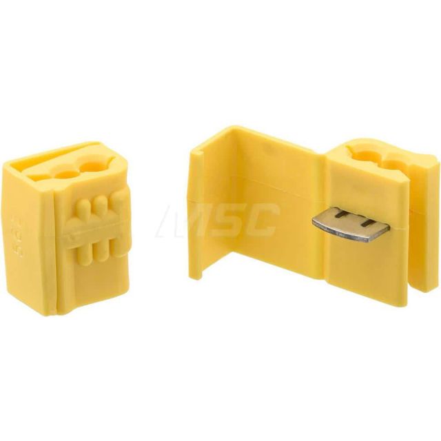 Quick Splice Connectors, Terminal Type: Tap , Compatible Wire Size (AWG): 12-10 , Number of Wire Entries: 2 , Color: Yellow , Termination Method: IDC  MPN:7100166940