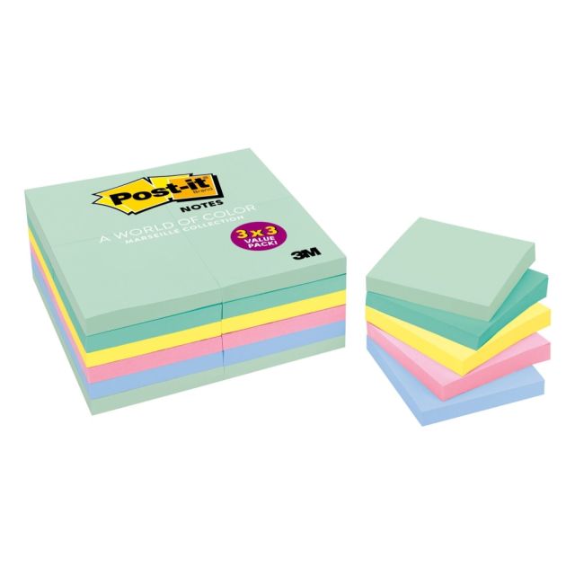 Post-it Notes, 3in x 3in, Beachside Cafe, Pack Of 24 Pads (Min Order Qty 2) 654-24APVAD