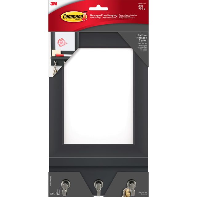 Command Dry-Erase Message Center - 11.2in Height x 6.8in Width x 1.5in Depth - Slate - 1 Each (Min Order Qty 3) MPN:HOM24DEBSES