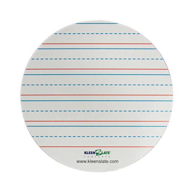 Kleenslate Whiteboard Replacement Surfaces, 7in x 7in, Handwriting Lines, Pack Of 8 (Min Order Qty 9) MPN:7143