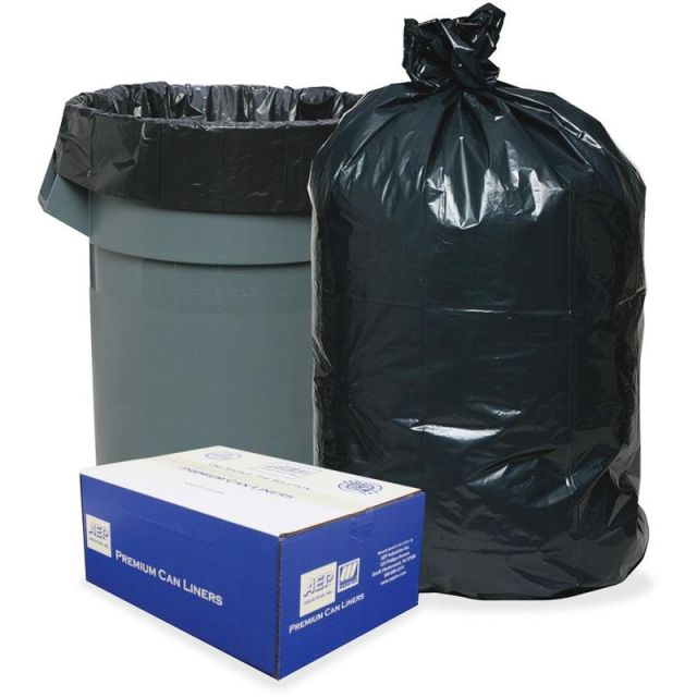 Webster Heavy-duty Opaque Low-density Liners - 30 gal - 30in Width x 36in Length x 0.60 mil (15 Micron) Thickness - Low Density - Black, Brown - 250/Carton - Can 303618B