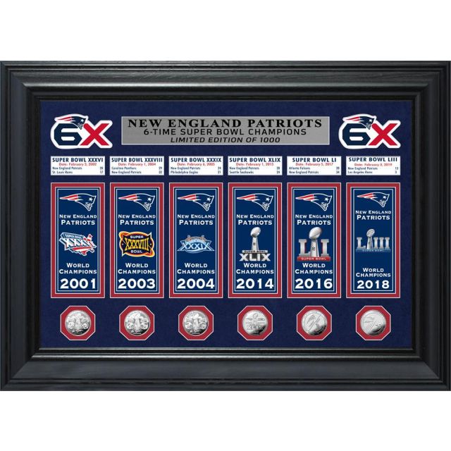 New England Patriots Champions Deluxe Banner Collection Photo Mint MPN:PHOTO13693K
