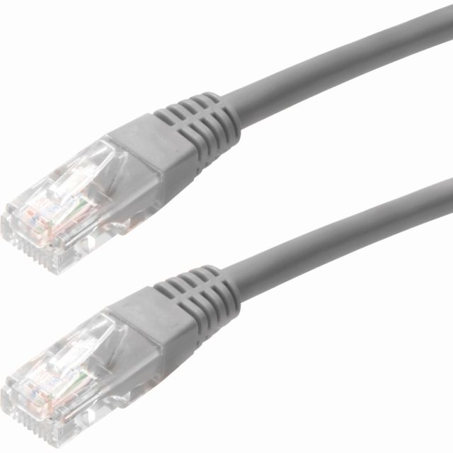4XEM 25FT Cat5e Molded RJ45 UTP Network Patch Cable (Gray) - 25 ft Category 5e Network Cable for Network Device, Notebook - First End: 1 x RJ-45 Network - Male - Second End: 1 x RJ-45 Network - Male - 1 Gbit/s - Patch Cable - CMG - 26 (Min Order Qty 13) M