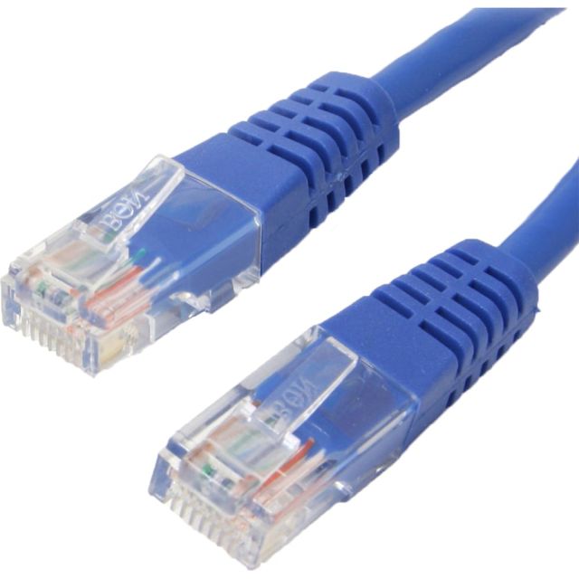 4XEM 3FT Cat6 Molded RJ45 UTP Ethernet Patch Cable (Blue) - 3 ft Category 6 Network Cable for Network Device, Notebook - First End: 1 x RJ-45 Network - Male - Second End: 1 x RJ-45 Network - Male - Patch Cable - Blue - 1 (Min Order Qty 9) MPN:4XC6PATCH3BL