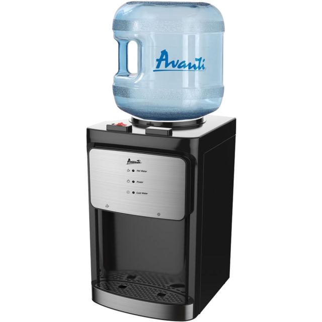 Avanti Countertop Thermoelectric Hot And Cold Water Dispenser, 3 Gallons, Silver/Black MPN:WDT40Q3SIS
