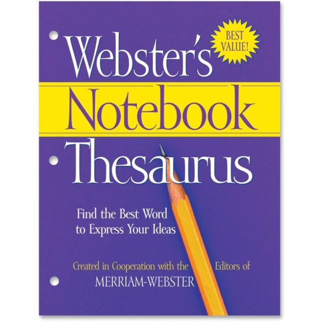 Merriam-Webster Printed Notebook Thesaurus (Min Order Qty 11) MPN:FSP0573