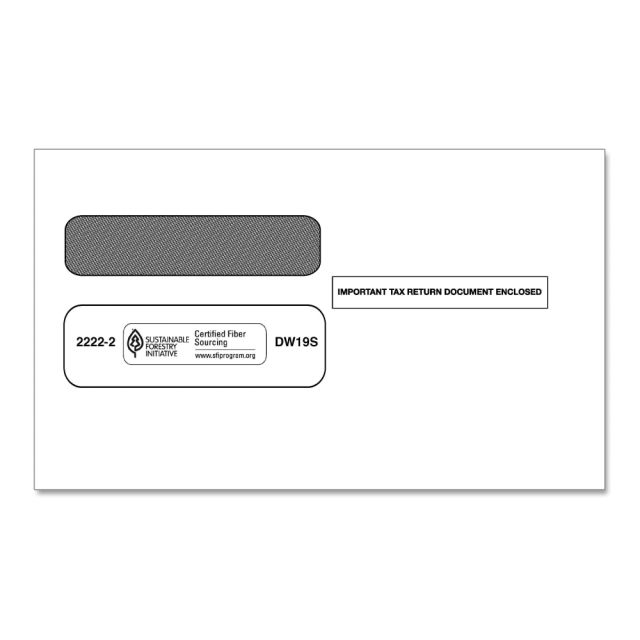 ComplyRight Double-Window Envelopes For 3-Up 1099 2222220