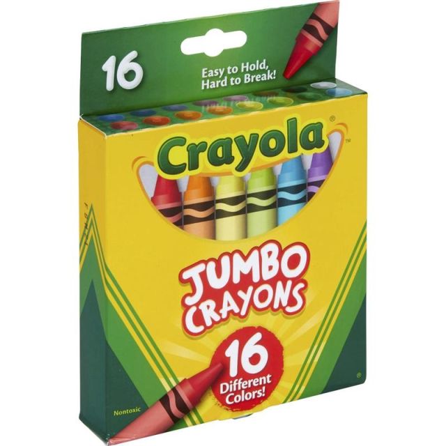 Crayola Jumbo Crayons - Assorted - 16 Per Pack (Min Order Qty 3) 520390