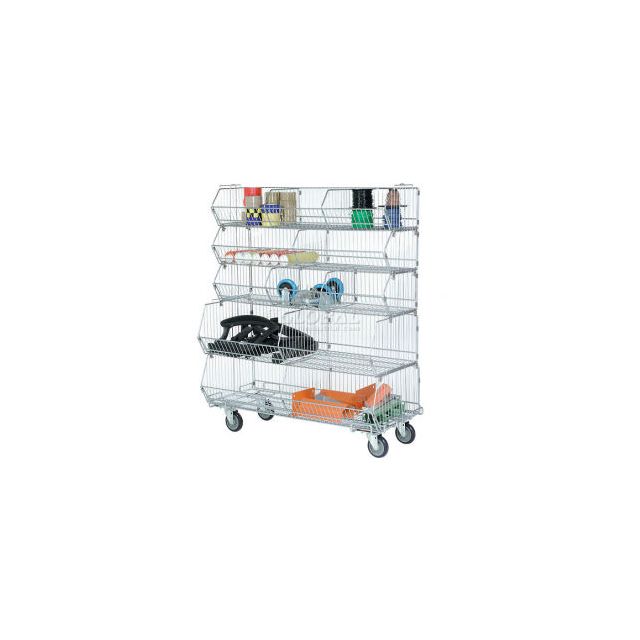 GoVets™ Stackable Rack w/ Removable Wire Bins 48