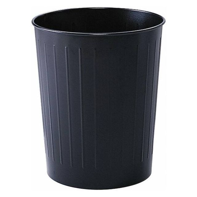 Trash Cans & Recycling Containers, Type: Trash Can , Product Type: Trash Can , Container Shape: Round , Color: Black , Container Material: Steel