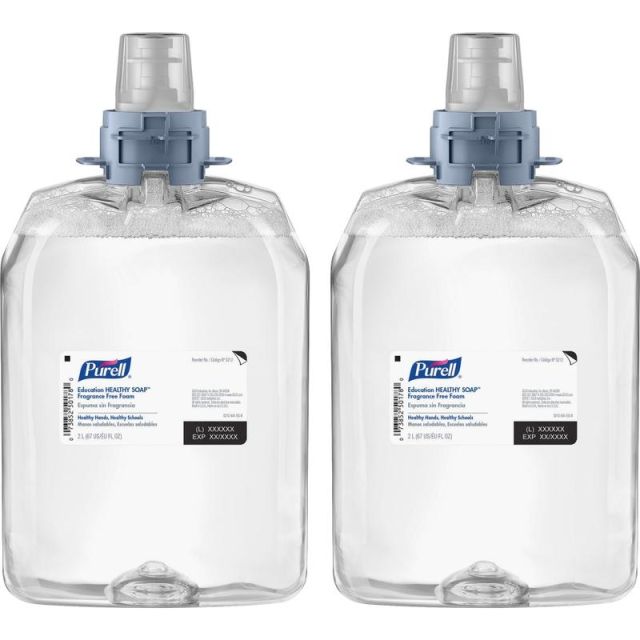 Purell FMX-20 Education Foam Hand Soap, Unscented, 67.6 Oz, Carton Of 2 Bottles 521202