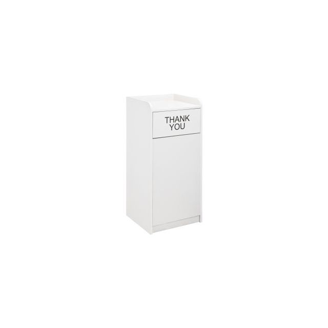 GoVets™ 36 Gallon Wooden Waste Receptacle With Tray Top Gray