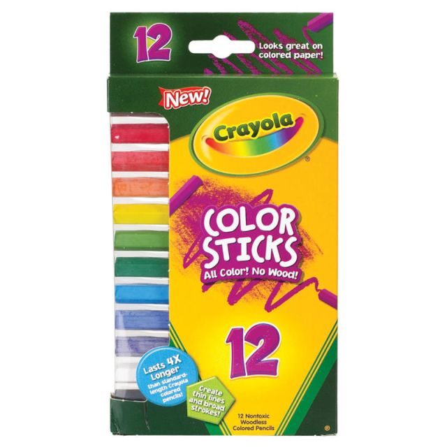 Crayola Color Sticks, Pack Of 12, Assorted Colors (Min Order Qty 3) 682312