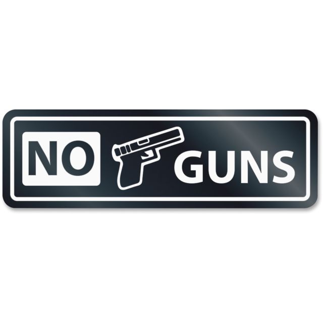 HeadLine No Guns Window Sign - 1 Each - NO GUNS USS9436