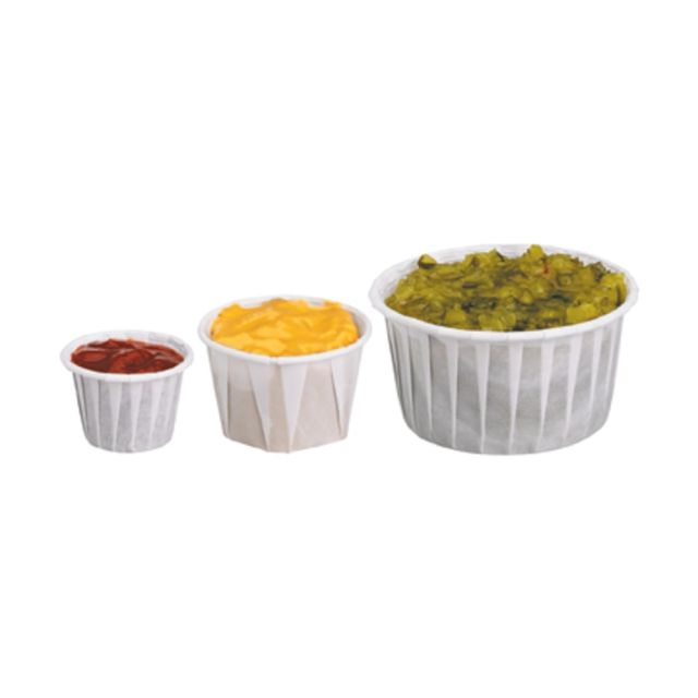 Solo Treated Paper Souffle Portion Cups, 4 Oz, White, 20 400