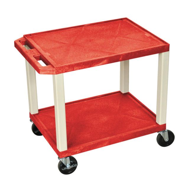 H. Wilson 26in Plastic Utility Cart, 26inH x 24inW x 18inD, Red WT26RE