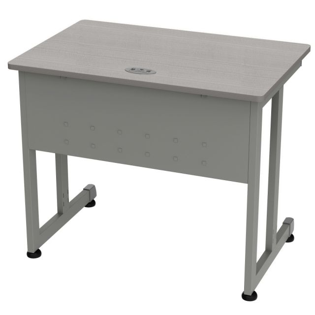 Linea Italia, Inc. 36inW Computer Desk, Gray/Ash