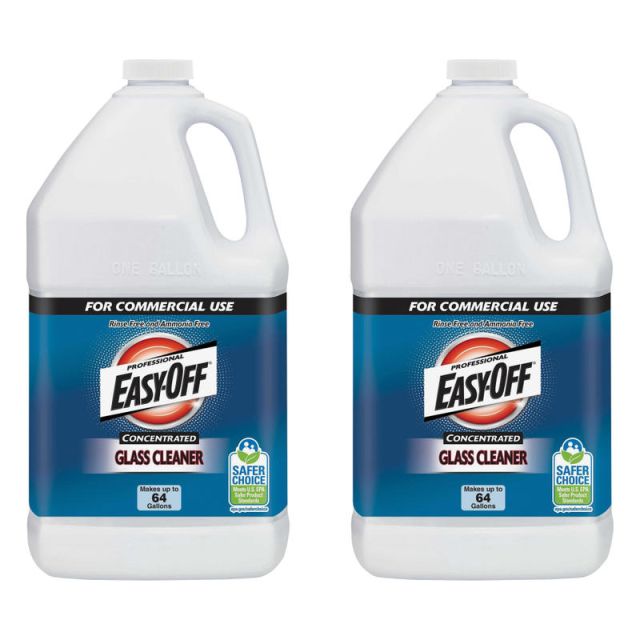 Easy-Off Concentrated Glass Cleaner - Concentrate Liquid - 128 fl oz (4 quart) - 2 / Carton - Dark Blue