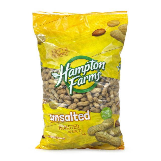 Hampton Farms Unsalted Roasted Peanuts, 5-Lb Bag (Min Order Qty 3) MPN:6882