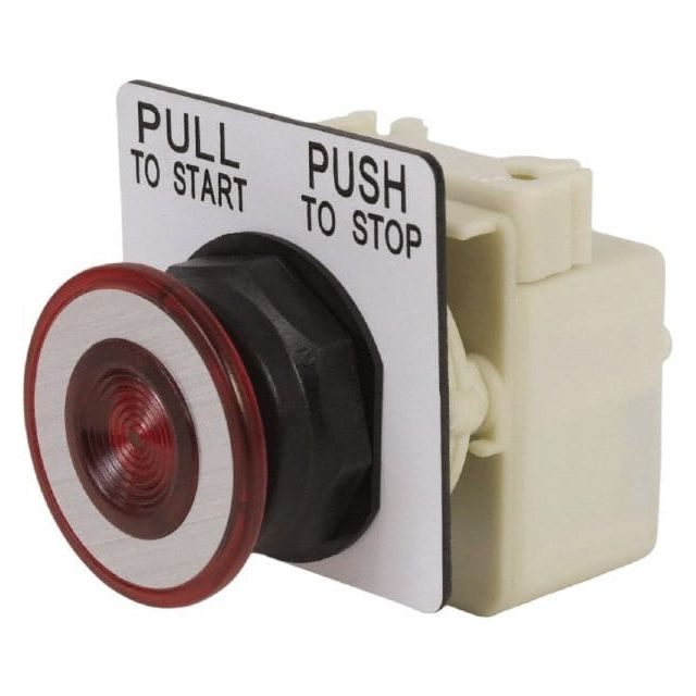 Push-Button Switch: 30 mm Mounting Hole Dia, Maintained (MA) MPN:9001SKR9P1R