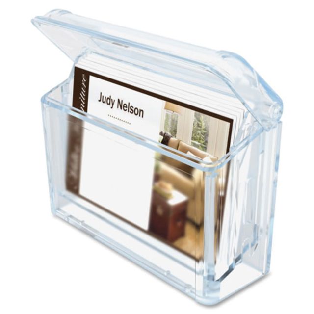 Deflecto Outdoor Business Card Holder, 2.8in x 4.3in x 1.5in, Clear (Min Order Qty 5) MPN:70901