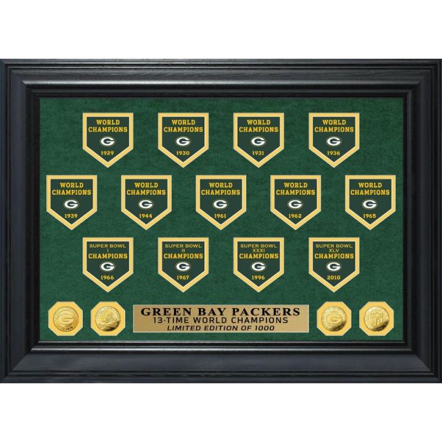 Packers World Champions Deluxe Banner Collection Photo Mint MPN:PHOTO12138K