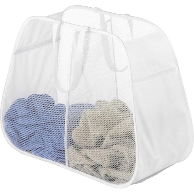 Whitmor Laundry Bag - 28in Width x 21in Length x 12in Depth - White - Polyester - Garment (Min Order Qty 2)