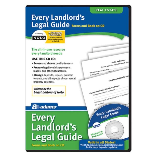 Adams Every Landlords Legal Guide, For PC/Mac, Disc
