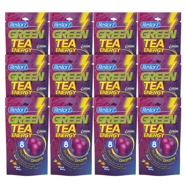 RESTORZ Green Tea Energy Gummies, 8 Gummies Per 2016608