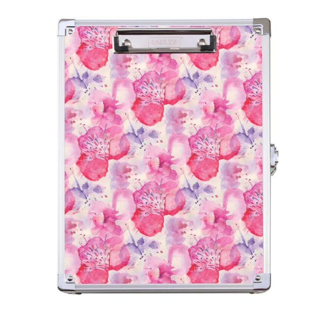 Vaultz Patterned Locking Storage Clipboard, 2-5/16in x 10in, Pink Floral (Min Order Qty 2) MPN:VZ03808
