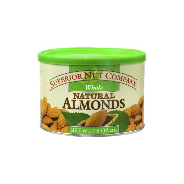 Superior Nut Nuts, Whole Natural Almonds, 7.5 Oz, Box Of 12 MPN:381
