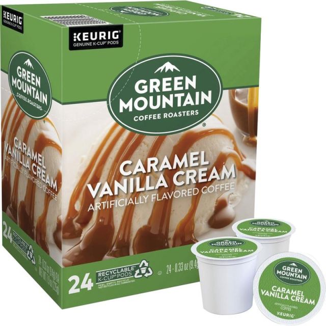 Green Mountain Coffee Single-Serve Coffee K-Cup, Caramel Vanilla Cream, Carton Of 96, 4 x 24 Per Box MPN:6700CT