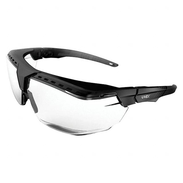 Safety Glass: Scratch-Resistant, Polycarbonate, Clear Lenses, Full-Framed, UV Protection MPN:S3850