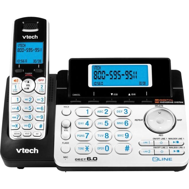 Vtech DS6151 2-Line DECT 6.0 Cordless Speakerphone with Digital Answering System and Caller ID MPN:DS6151
