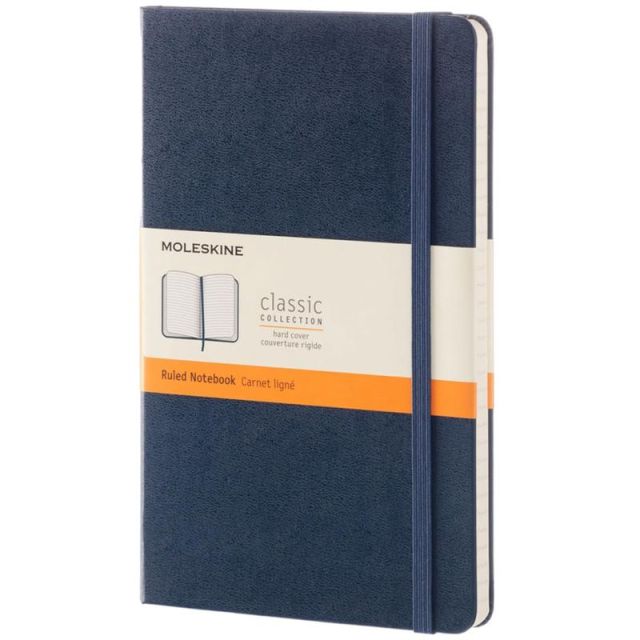 Moleskine Classic Hard Cover Notebook, Pocket, 3.5in x 5.5in, Ruled, 192 Pages, Sapphire Blue (Min Order Qty 5) MPN:893564