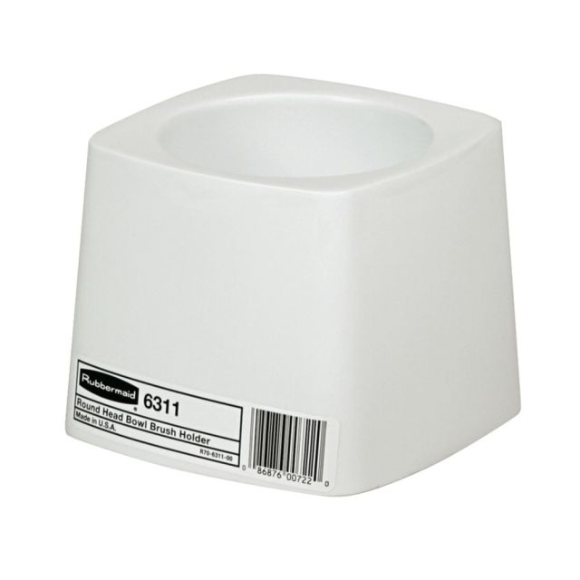 Rubbermaid Commercial-Grade Toilet Bowl Brush Holder, 5in Diameter, White (Min Order Qty 16) MPN:FG631100 WHT