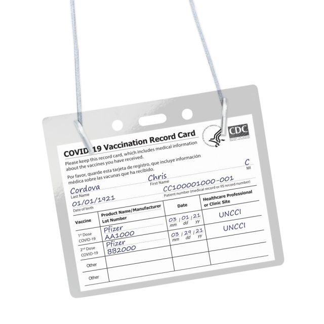 Avery Hanging Style Vaccine Card Holder, 4x3, 1 Vaccine Card Holder (Min Order Qty 12) 74520EA
