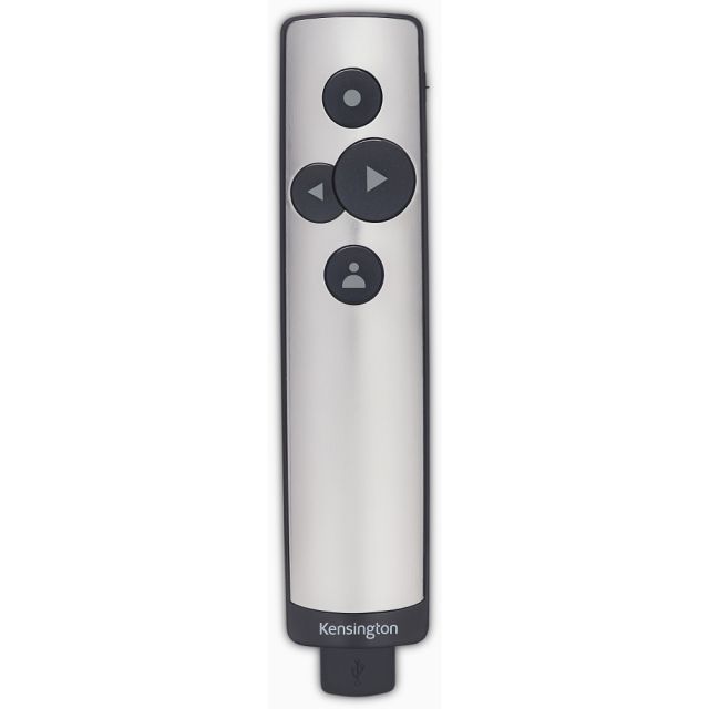 Kensington PowerPointer Presentation Remote - Radio Frequency - 49 ft Operating Distance - Silver - 1 Pack K75241WW
