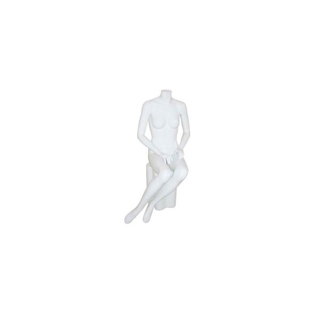 Female Mannequin - Headless Sitting Down Legs to Side - Matte Finish ERICA-5