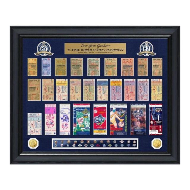 New York Yankees World Series Deluxe Gold Coin & Ticket Collection MPN:NYY27CWSTICK