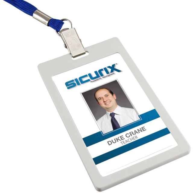 SICURIX Badge Holder - Vertical - 6 / Pack - White BAU66121