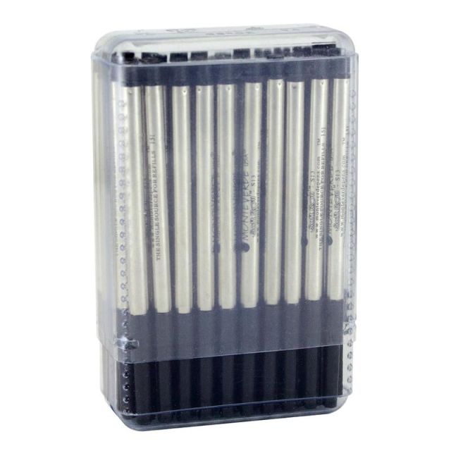 Monteverde Ballpoint Refills For Sheaffer Ballpoint Pens, Medium Point, 0.7 mm, Black, Pack Of 50 Refills S134BK