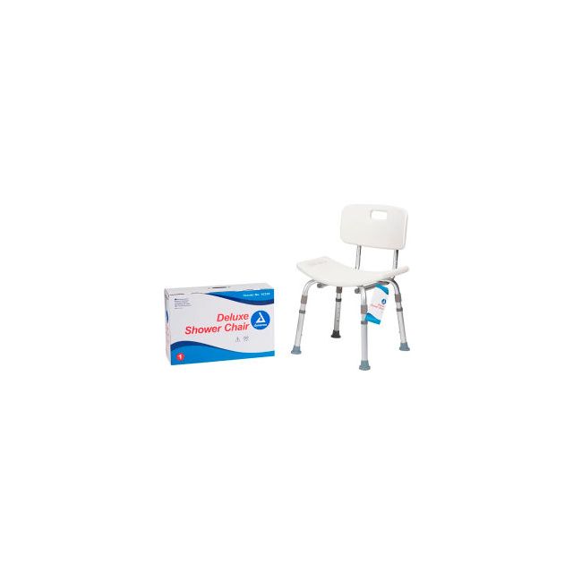 Dynarex Deluxe Shower Chair W/ Back Single Pack 10320
